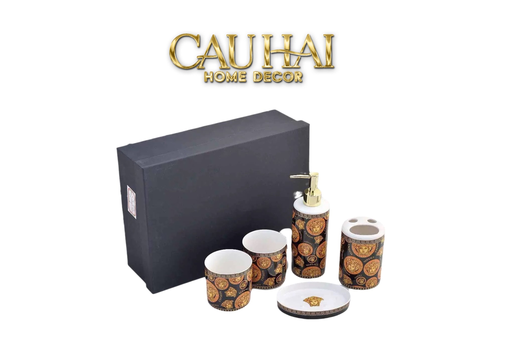 Maison Couture - Set Nhà Tắm 5 Món Multi Monogram Medusa Bathroom Vanity 5pcs