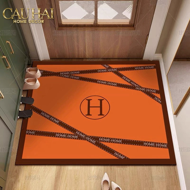 Thảm Da PU Équestre Ribbon Orange 100x120