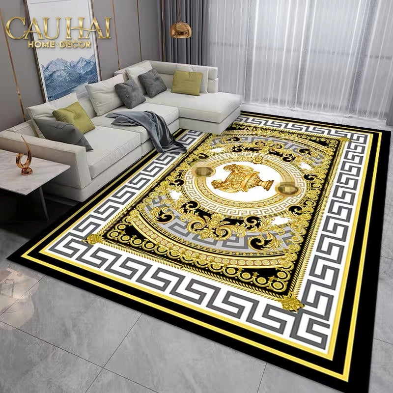 Thảm Da PU Baroque Medallion D'Or 100x120