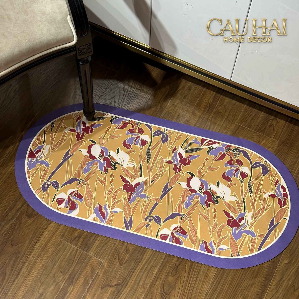 Thảm Cửa / Thảm Bathroom Micro Nappa Gen8 45x90 "Mùa Vàng" - Floréal Opulenza - Aurum Peaceful