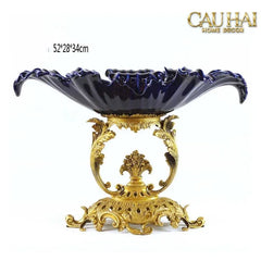Maison Couture - Bình Hoa Imperium Empire Divin Vase - Column Urn Seraphim – Imperial Cobalt H56x22x29-BÌNH HOA-CẬU HAI HOME DECOR
