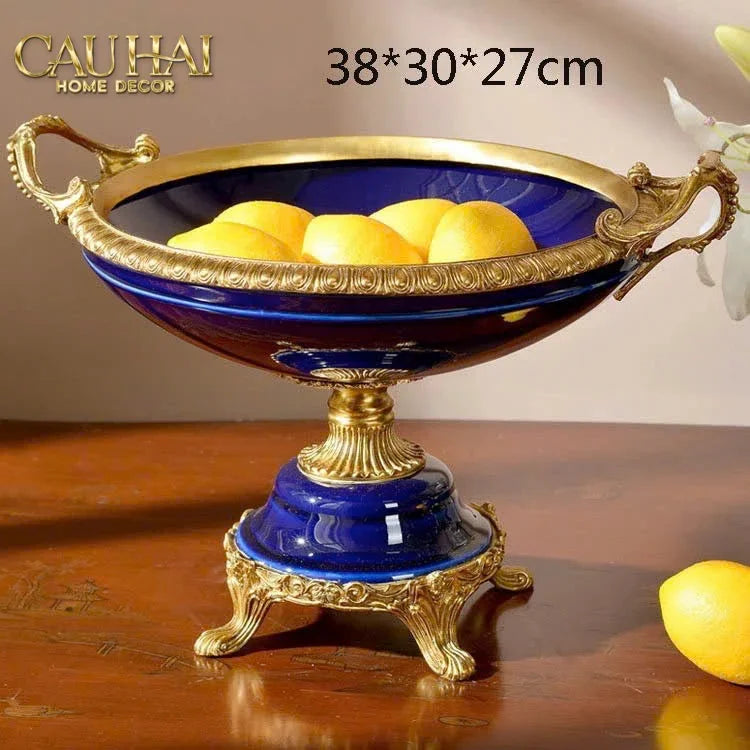 Maison Couture - Bình Hoa Imperium Empire Divin Vase - Column Urn Seraphim – Imperial Cobalt H56x22x29-BÌNH HOA-CẬU HAI HOME DECOR