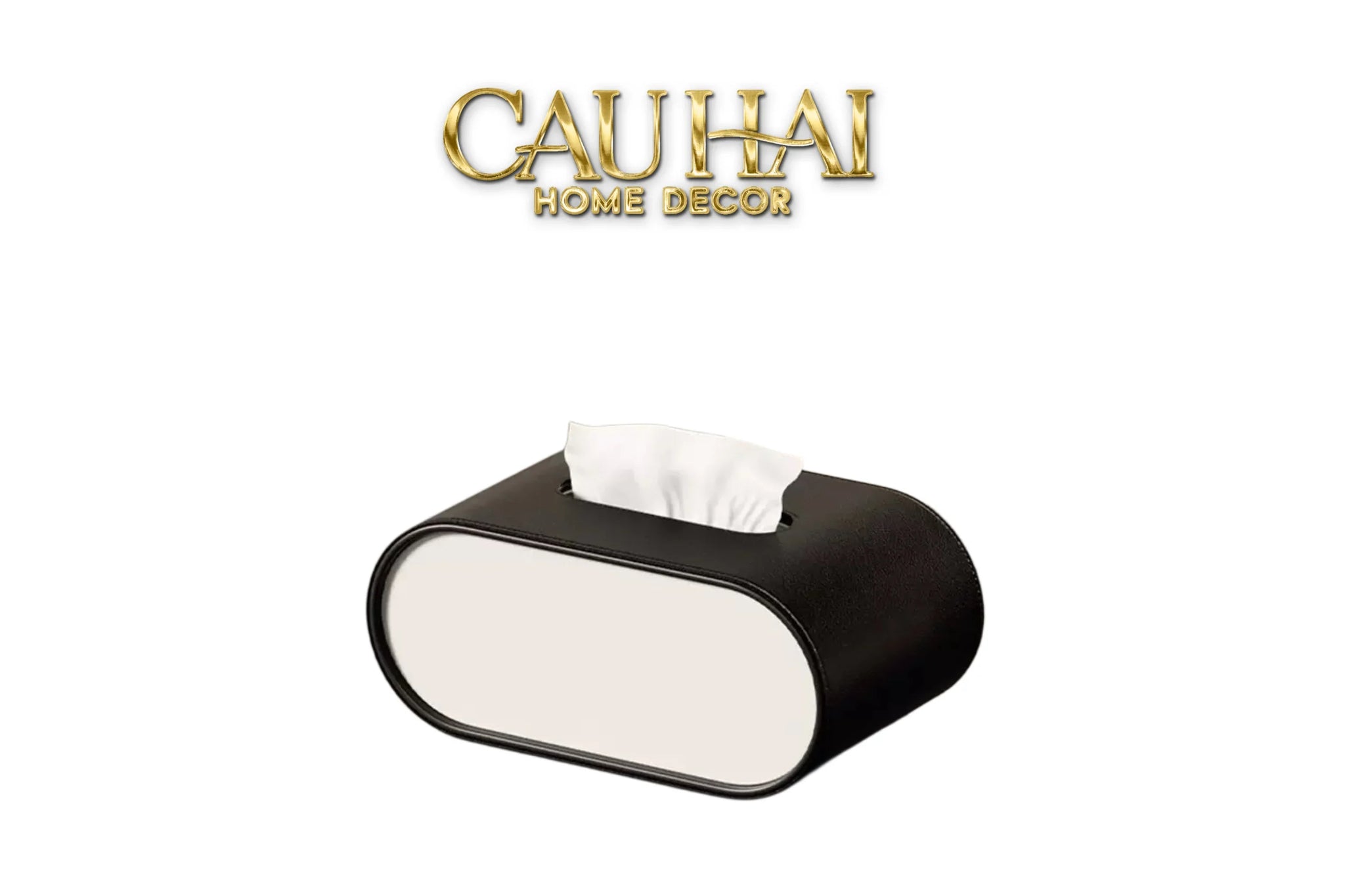 Maison Couture - Hộp Khăn Giấy Da Atélier Noir Leather Orbit Savoire Medusa Édition 13x22 - Noire-HỘP KHĂN GIẤY-CẬU HAI HOME DECOR
