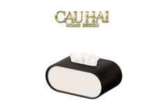 Maison Couture - Hộp Khăn Giấy Da Atélier Noir Leather Orbit Savoire Medusa Édition 13x22 - Noire-HỘP KHĂN GIẤY-CẬU HAI HOME DECOR