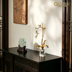 Maison Couture - Set 2 Tượng Kim Điệp Phúc Lâm Haute Orchid Golden Branches H41 / H31-TƯỢNG TRANG TRÍ-CẬU HAI HOME DECOR