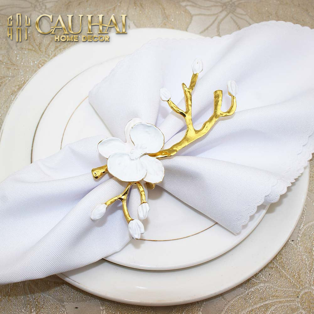 Nhẫn Khăn Ăn Haute Orchid Golden Branches Napkin Ring-VÒNG KHĂN ĂN-CẬU HAI HOME DECOR