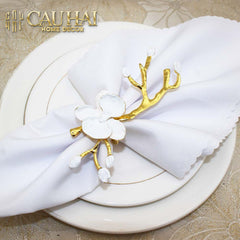 Nhẫn Khăn Ăn Haute Orchid Golden Branches Napkin Ring-VÒNG KHĂN ĂN-CẬU HAI HOME DECOR