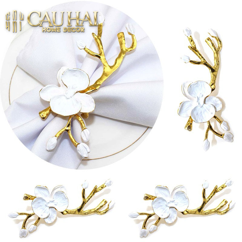 Nhẫn Khăn Ăn Haute Orchid Golden Branches Napkin Ring-VÒNG KHĂN ĂN-CẬU HAI HOME DECOR