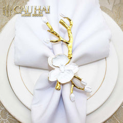 Nhẫn Khăn Ăn Haute Orchid Golden Branches Napkin Ring-VÒNG KHĂN ĂN-CẬU HAI HOME DECOR