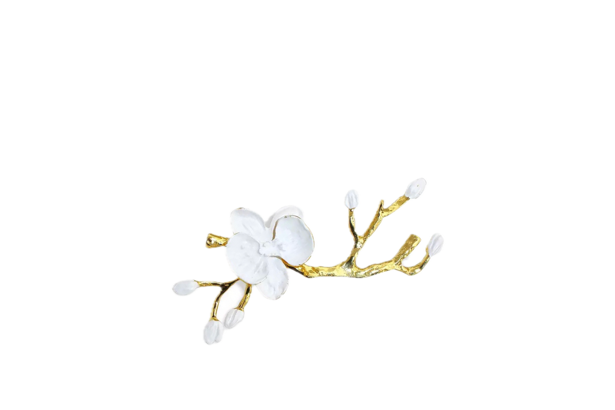 Haute Orchid Golden Branches Napkin Ring