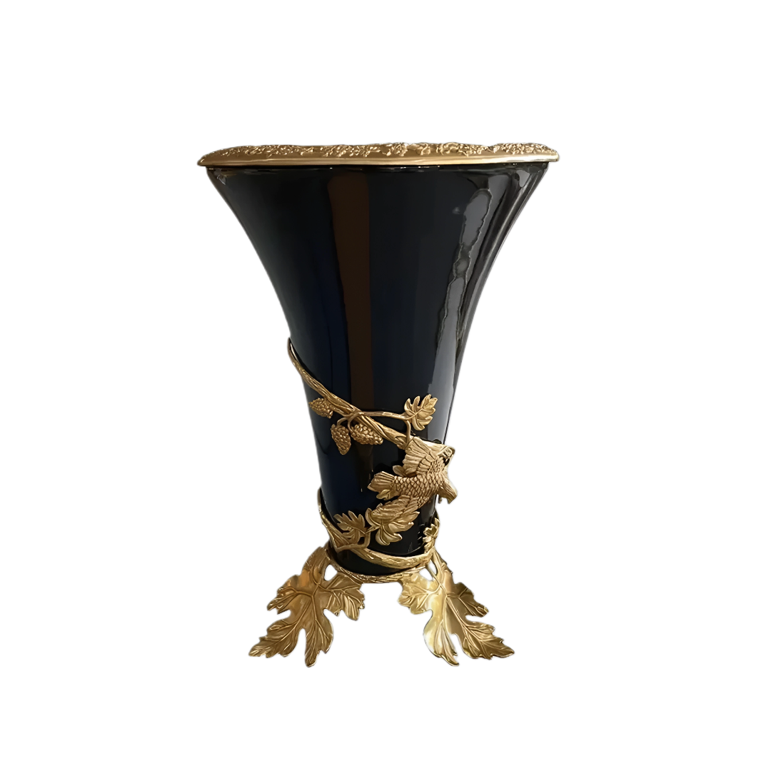 Maison Couture – Bình Hoa Sứ Đồng Imperium Empire Amphora Of Dionysus - Barocco Divine Vase H52