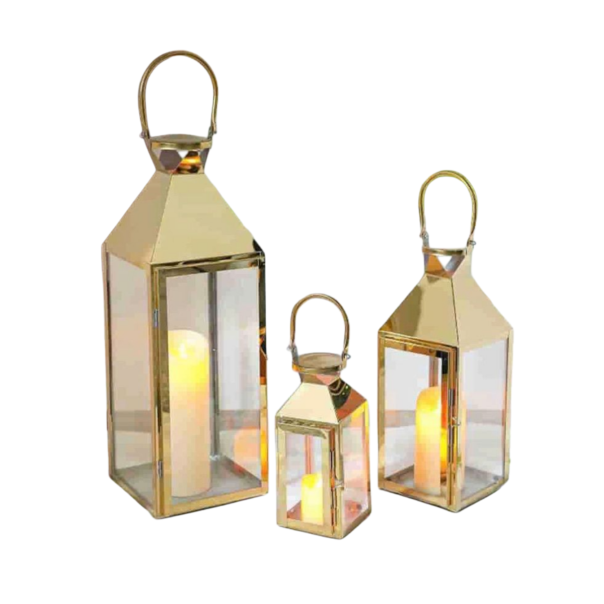 Set 3 Lồng Đèn Metal Lantern Lumière D’Or