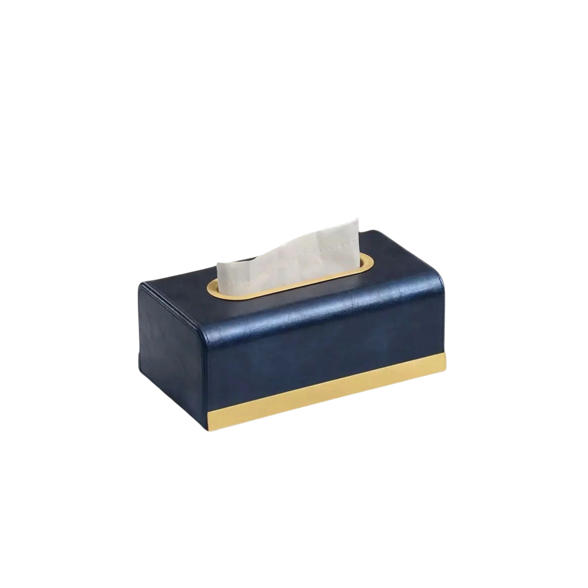 Maison Couture - Hộp Khăn Giấy Royale Bleu Satin Impérial Paon Plumage Tissue Holders