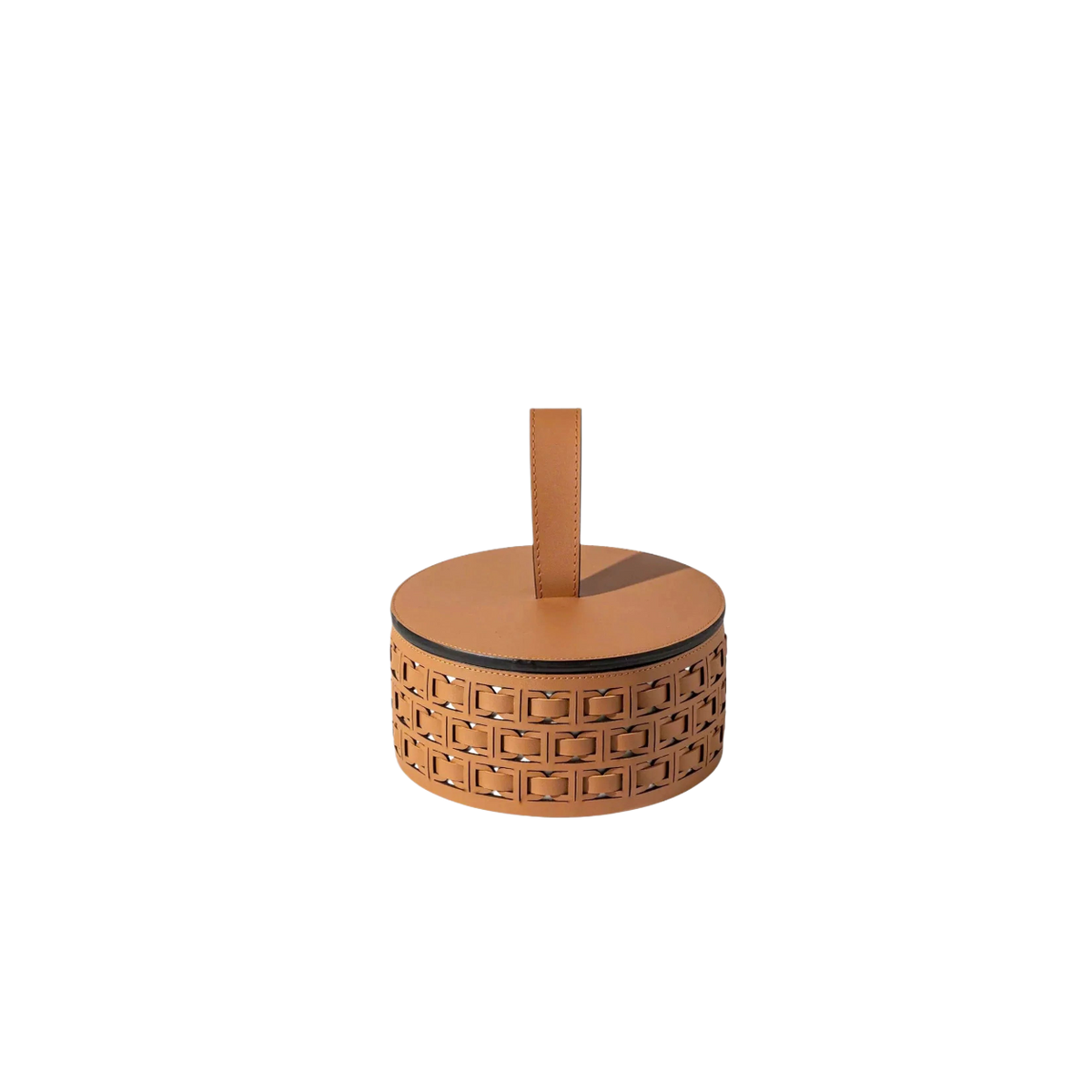 Maison Couture - Hộp Lưu Trữ Boîte à  Boîte de Rangement Ronde Cognac D20