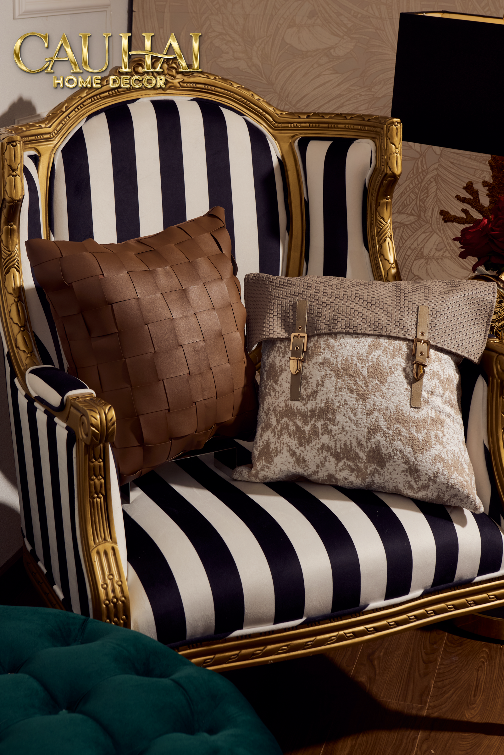 Latte Intrecciato Jardin D'Or Tonkin Cushion Cover 45