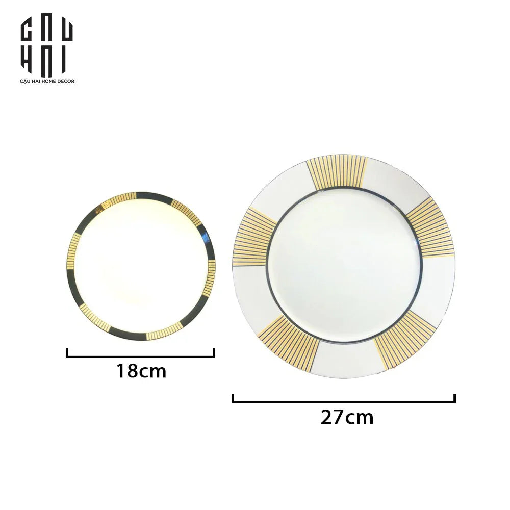 Alure - Set 2 Dinner Plate Ss22-SET CHÉN DĨA-CẬU HAI HOME DECOR