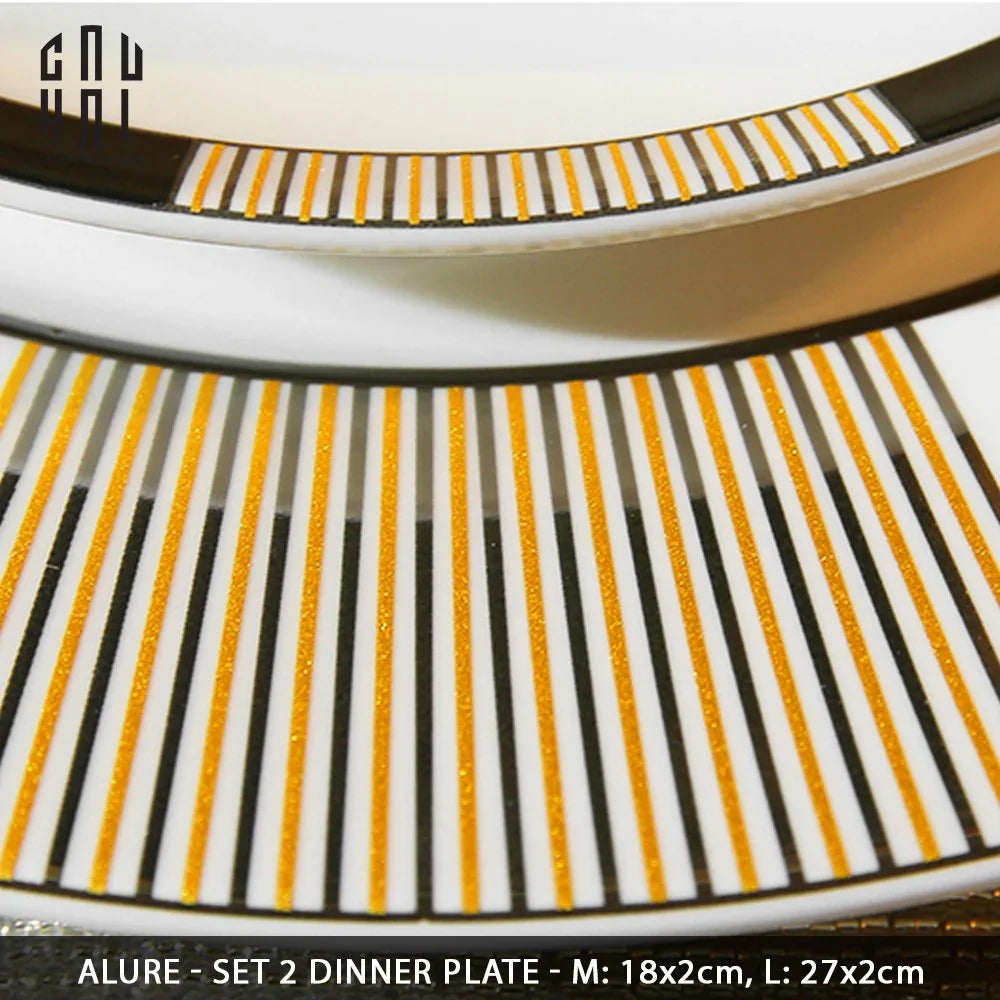 Alure - Set 2 Dinner Plate Ss22-SET CHÉN DĨA-CẬU HAI HOME DECOR