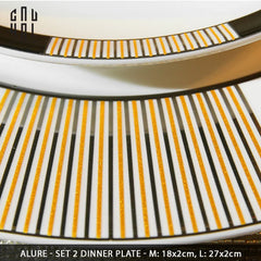 Alure - Set 2 Dinner Plate Ss22-SET CHÉN DĨA-CẬU HAI HOME DECOR