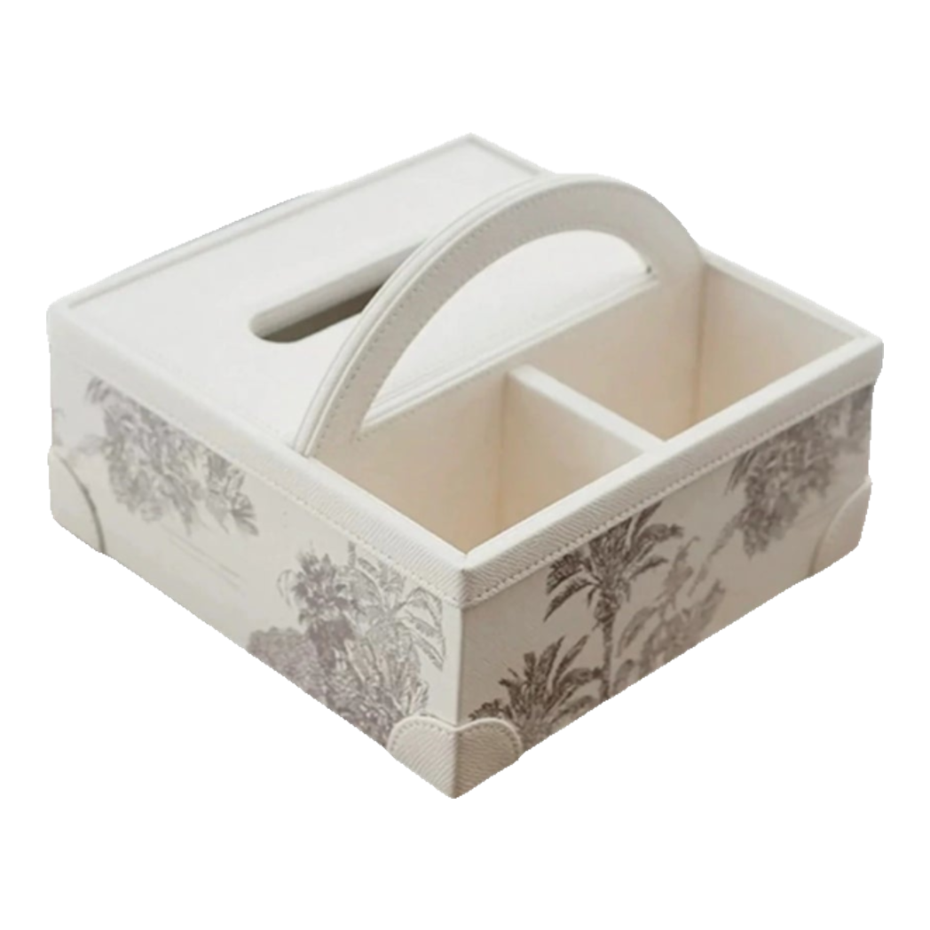 Handy Opaline Flora Tonkin 3-Compartment Tissue Box
