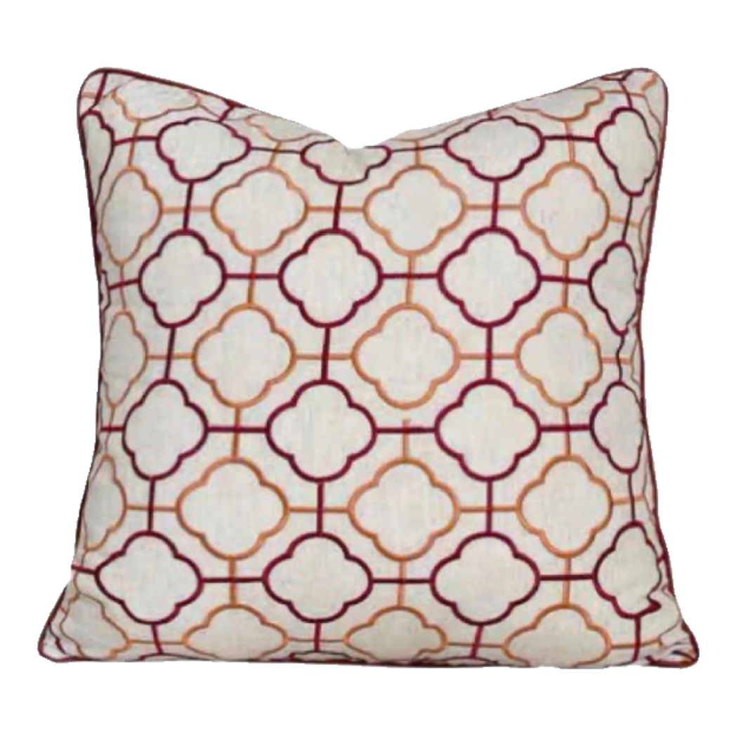 Vỏ Gối Canvas Quatrefoil Interlace 45-VỎ GỐI-Đối tác tại Trung Quốc theo từng đơn đặt hàng-CẬU HAI HOME DECOR
