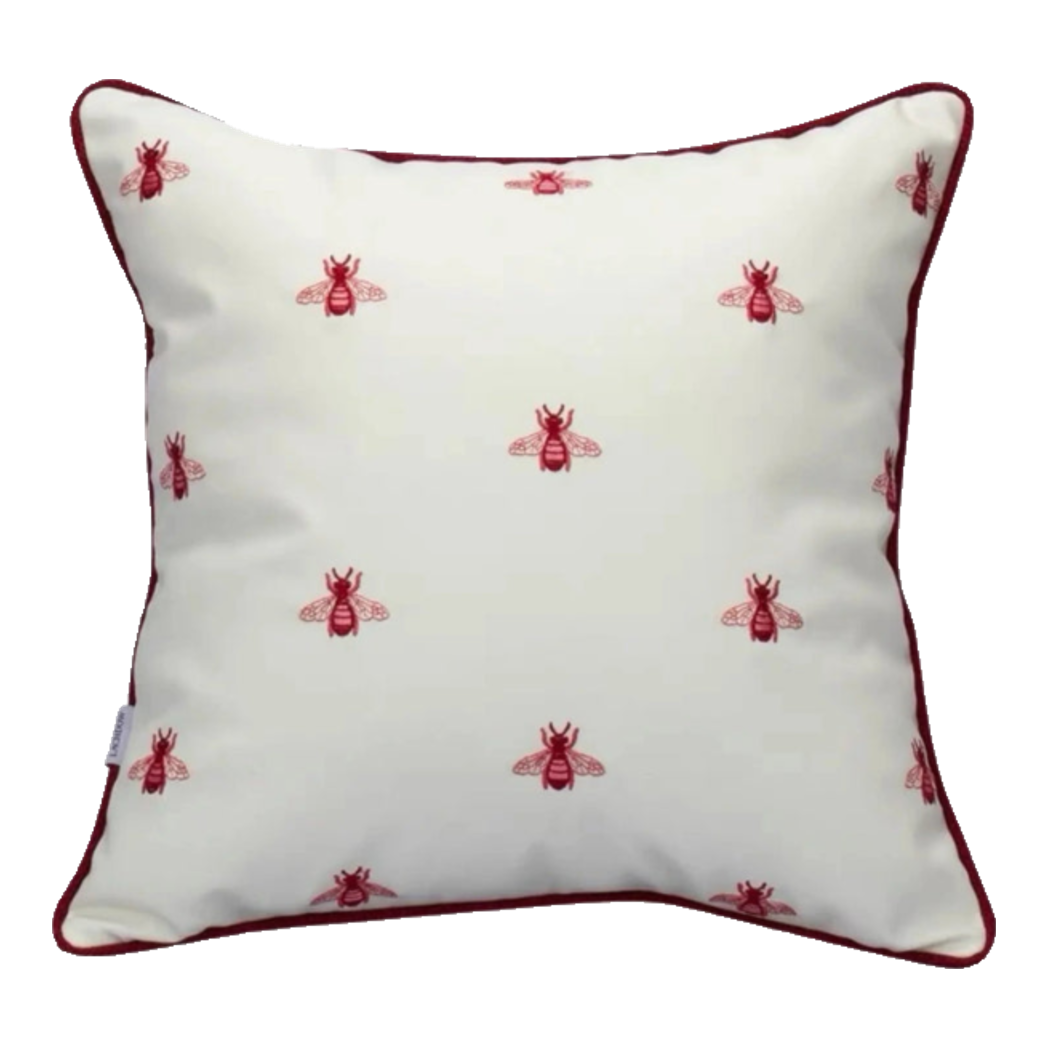 Maison Couture - Fuchsia Sparkle Bee L’Abeille Leather Pillow Cover 45
