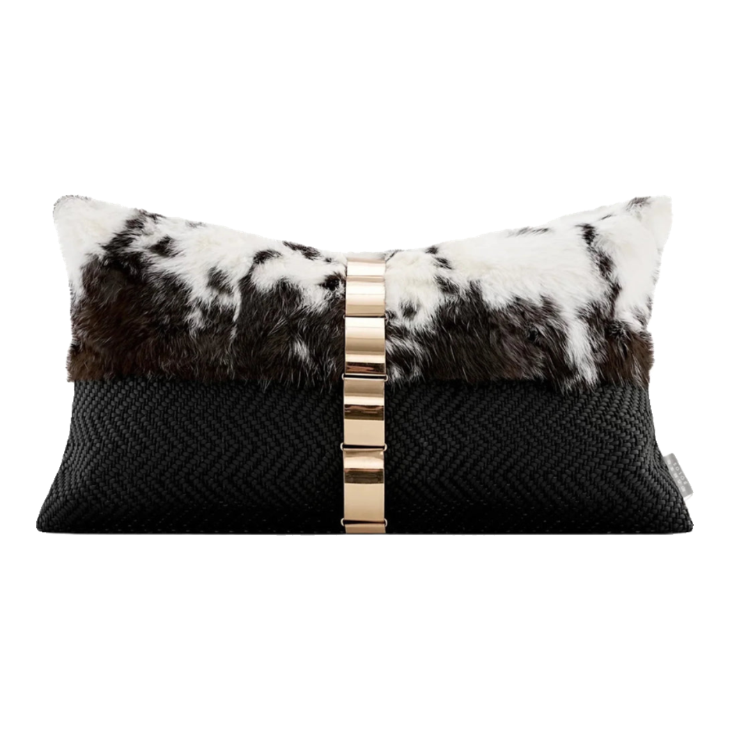 Maison Couture - Ombré Leather Belt Metallic Pillow 30X50