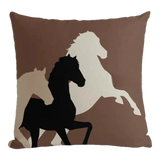 Vỏ Gối Canvas Fiber Dou Cavalière Brun 45-VỎ GỐI-Đối tác tại Trung Quốc theo từng đơn đặt hàng-CẬU HAI HOME DECOR