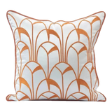 Vỏ Gối Lụa Satin Art Deco Éventail Terra 45-VỎ GỐI-Đối tác tại Trung Quốc theo từng đơn đặt hàng-CẬU HAI HOME DECOR
