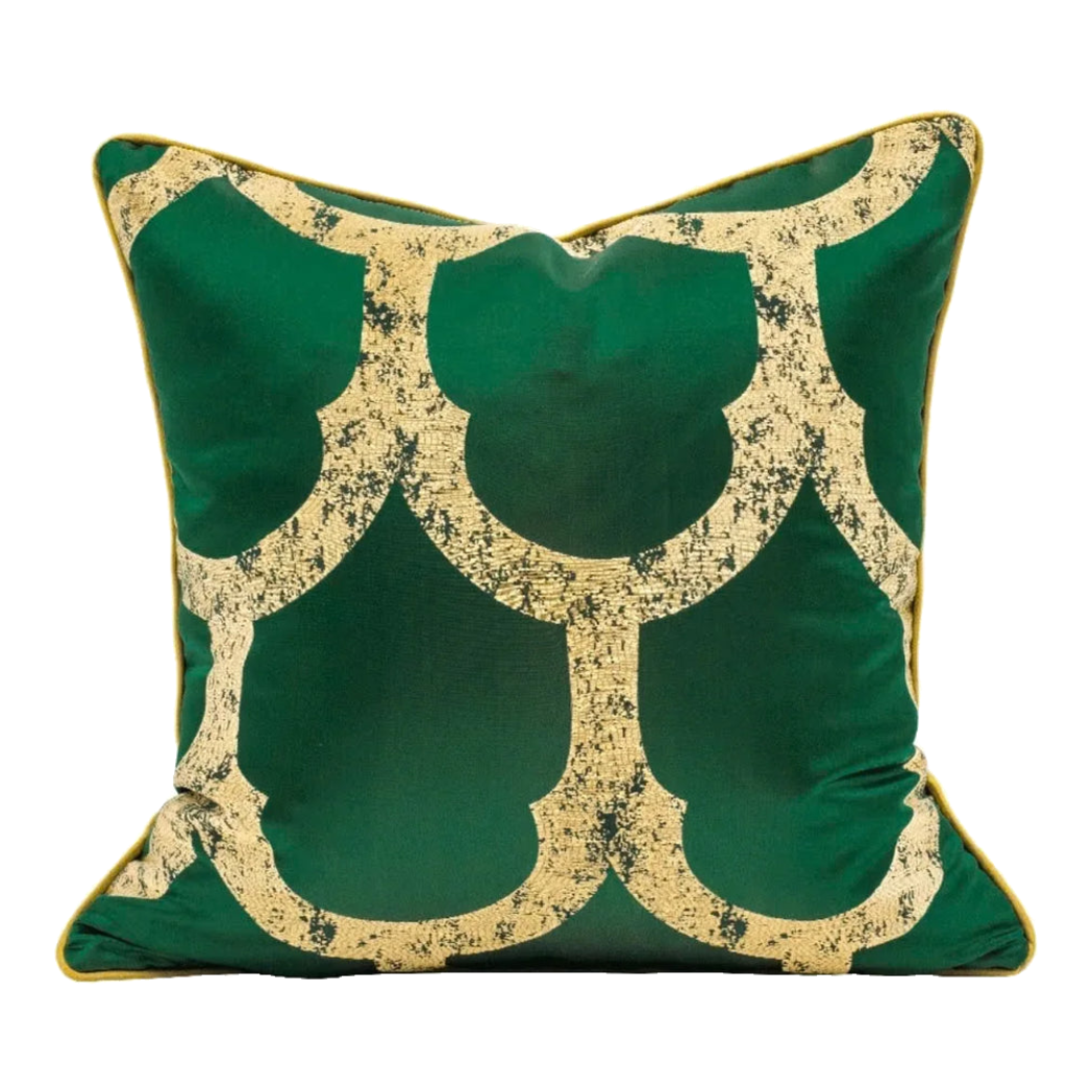 Vỏ Gối Nhung Hoạ Tiết Thêu Mystic Emerald 45-VỎ GỐI-Đối tác tại Trung Quốc theo từng đơn đặt hàng-CẬU HAI HOME DECOR