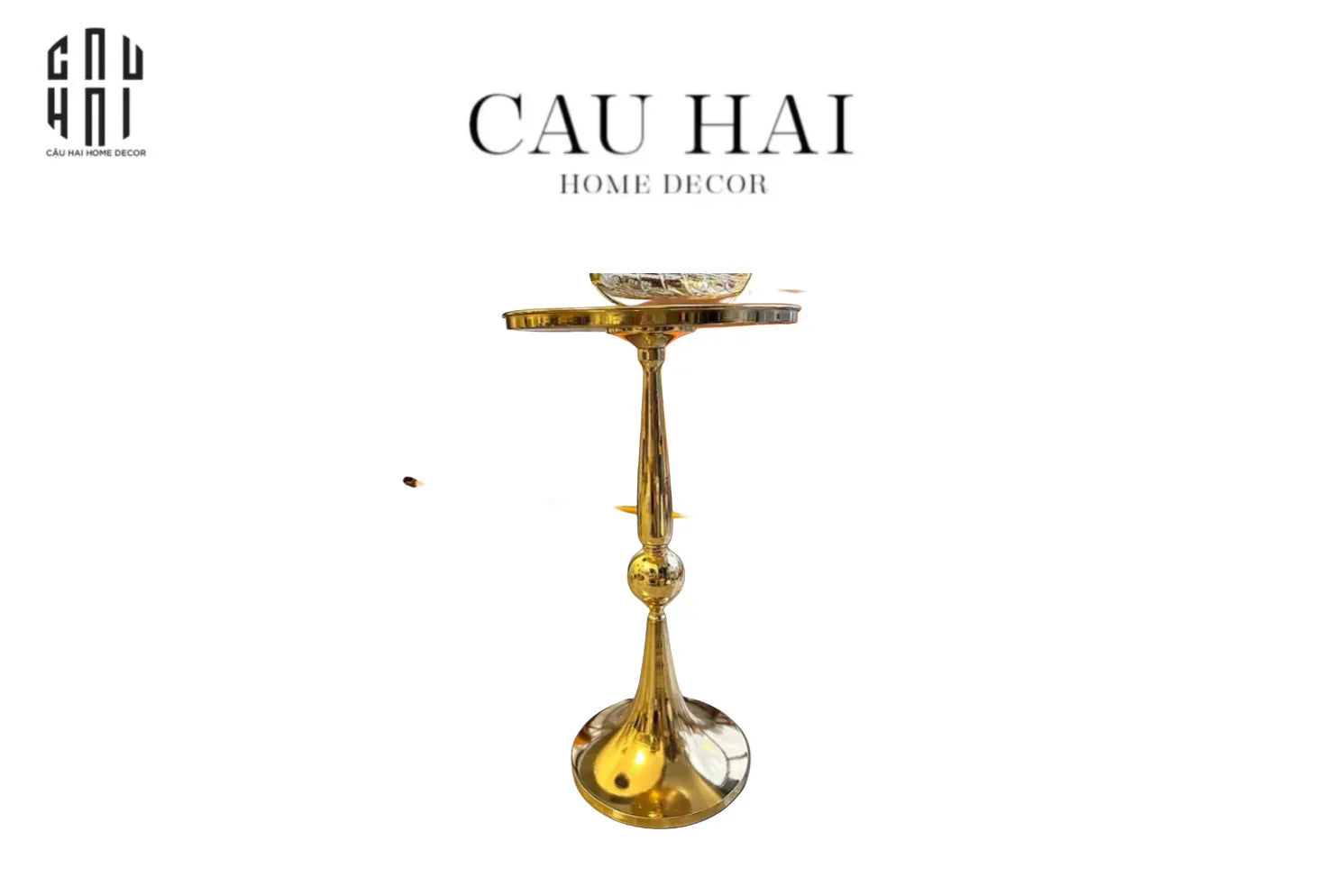 Bàn Góc Gold Luxor - Luxe Side Table-BÀN SOFA-CẬU HAI HOME DECOR