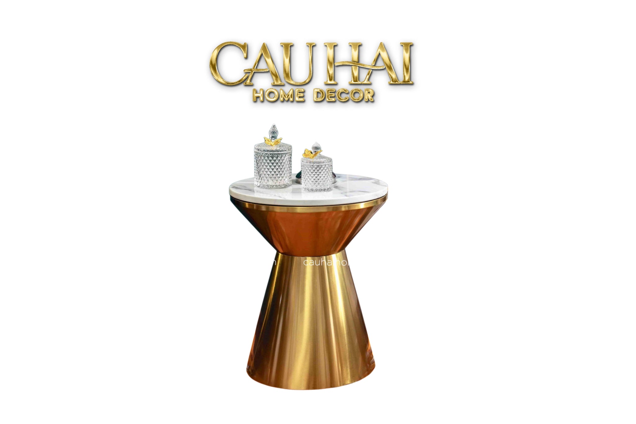 Bàn Sofa Cao Cấp Frederick - Frederick Marble Side Table 45x55-BÀN SOFA-CẬU HAI HOME DECOR