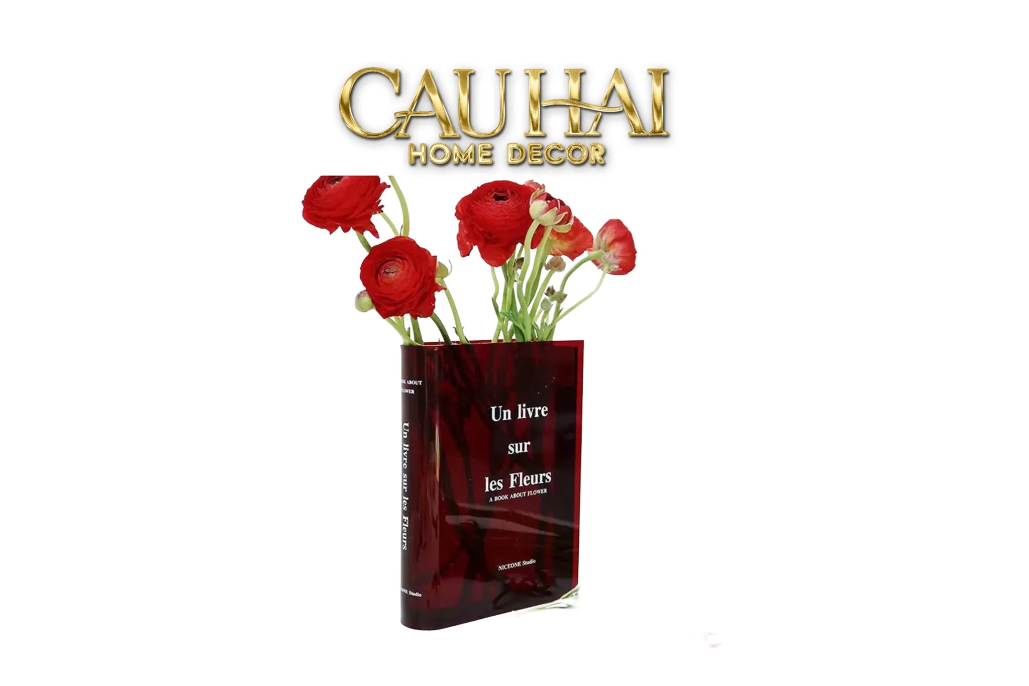 Bình Hoa Acrylic Book About Flower-BÌNH HOA-CẬU HAI HOME DECOR