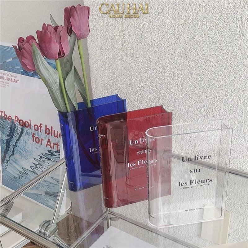 Bình Hoa Acrylic Book About Flower-BÌNH HOA-CẬU HAI HOME DECOR
