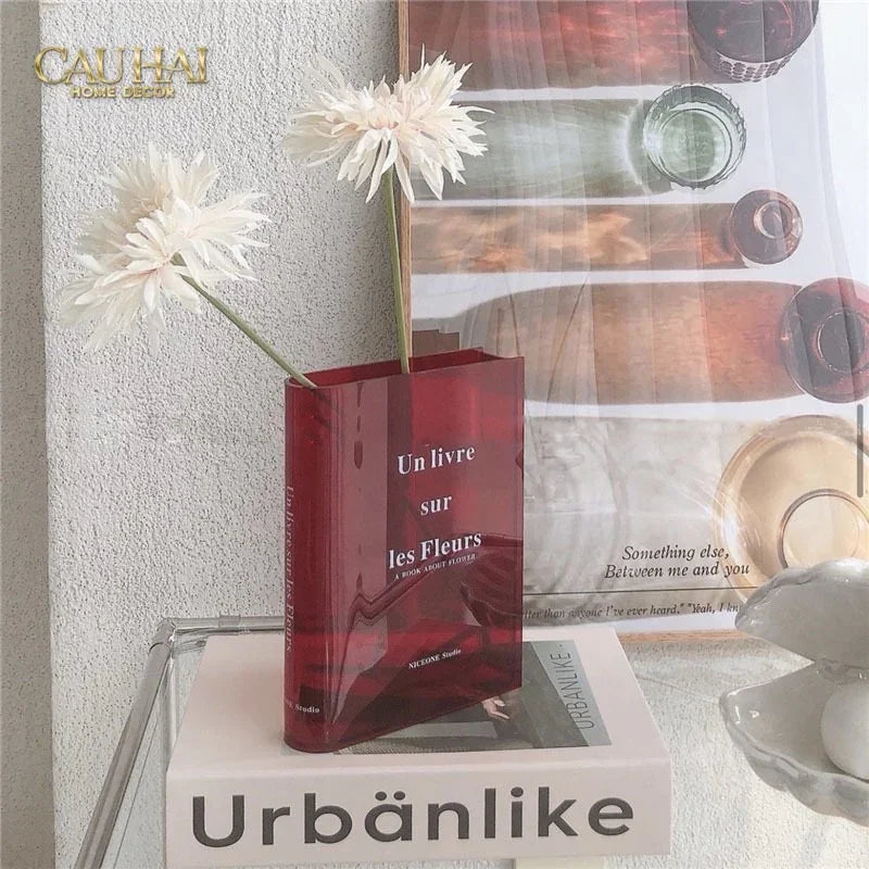 Bình Hoa Acrylic Book About Flower-BÌNH HOA-CẬU HAI HOME DECOR