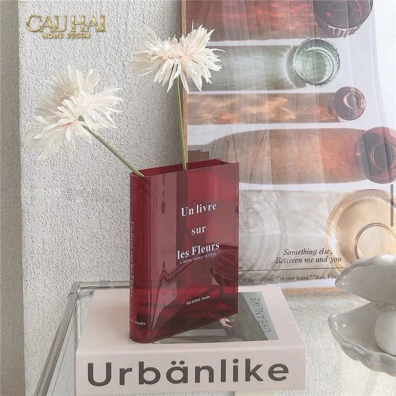 Bình Hoa Acrylic Book About Flower-BÌNH HOA-CẬU HAI HOME DECOR
