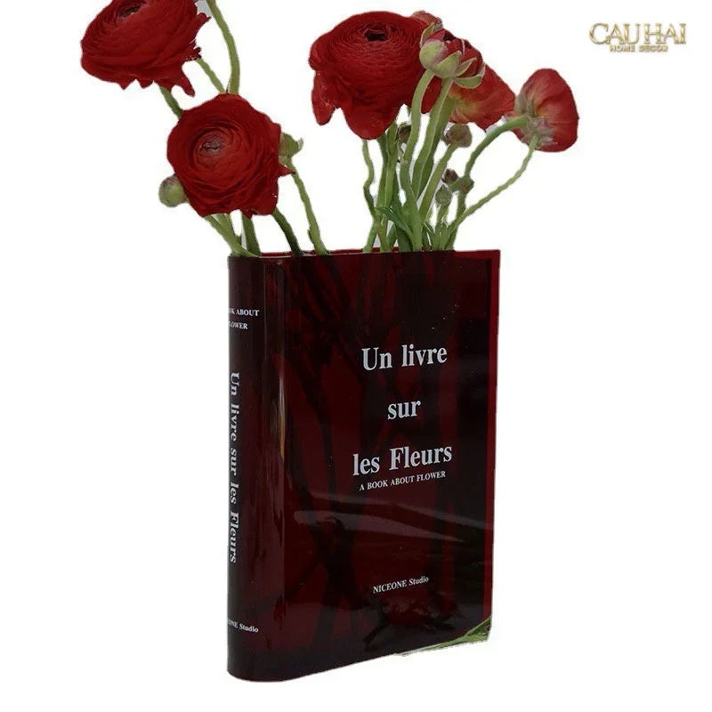 Bình Hoa Acrylic Book About Flower-BÌNH HOA-CẬU HAI HOME DECOR
