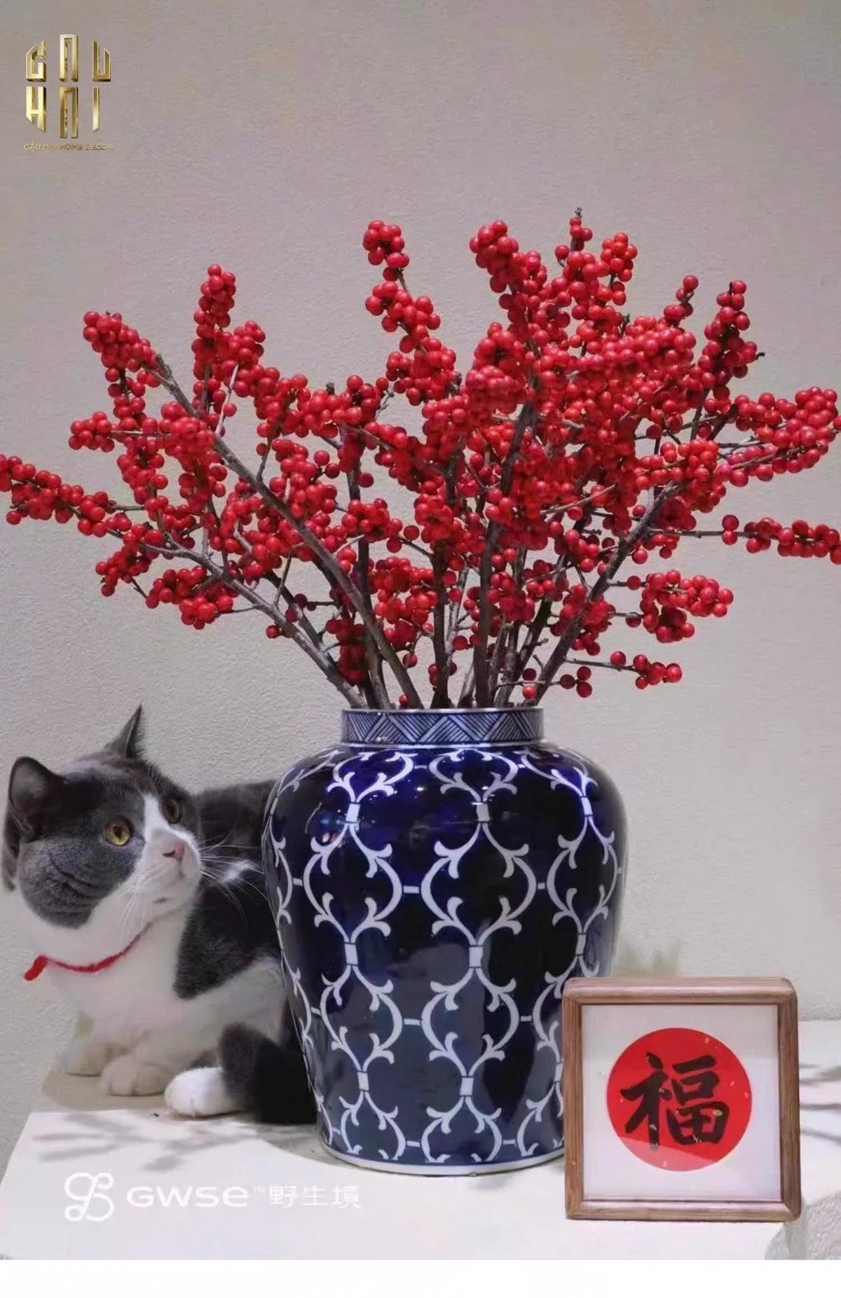 Bình Hoa Ceramic Blue Mystery 20x44-BÌNH HOA-Đối tác tại Trung Quốc theo từng đơn đặt hàng-CẬU HAI HOME DECOR