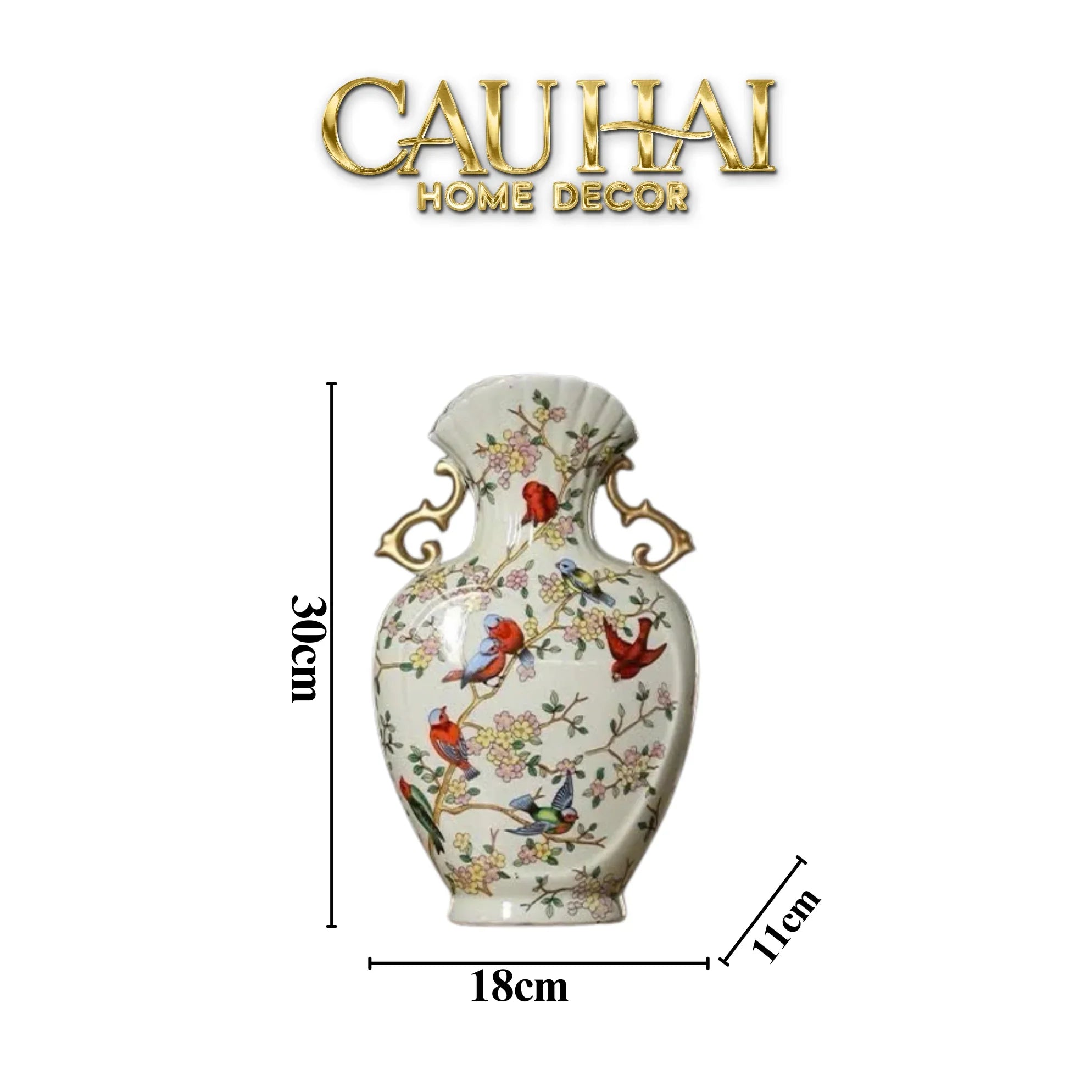 Bình Hoa Cổ Phong Jardin Oriental Duo H30/H40-BÌNH HOA-CẬU HAI HOME DECOR