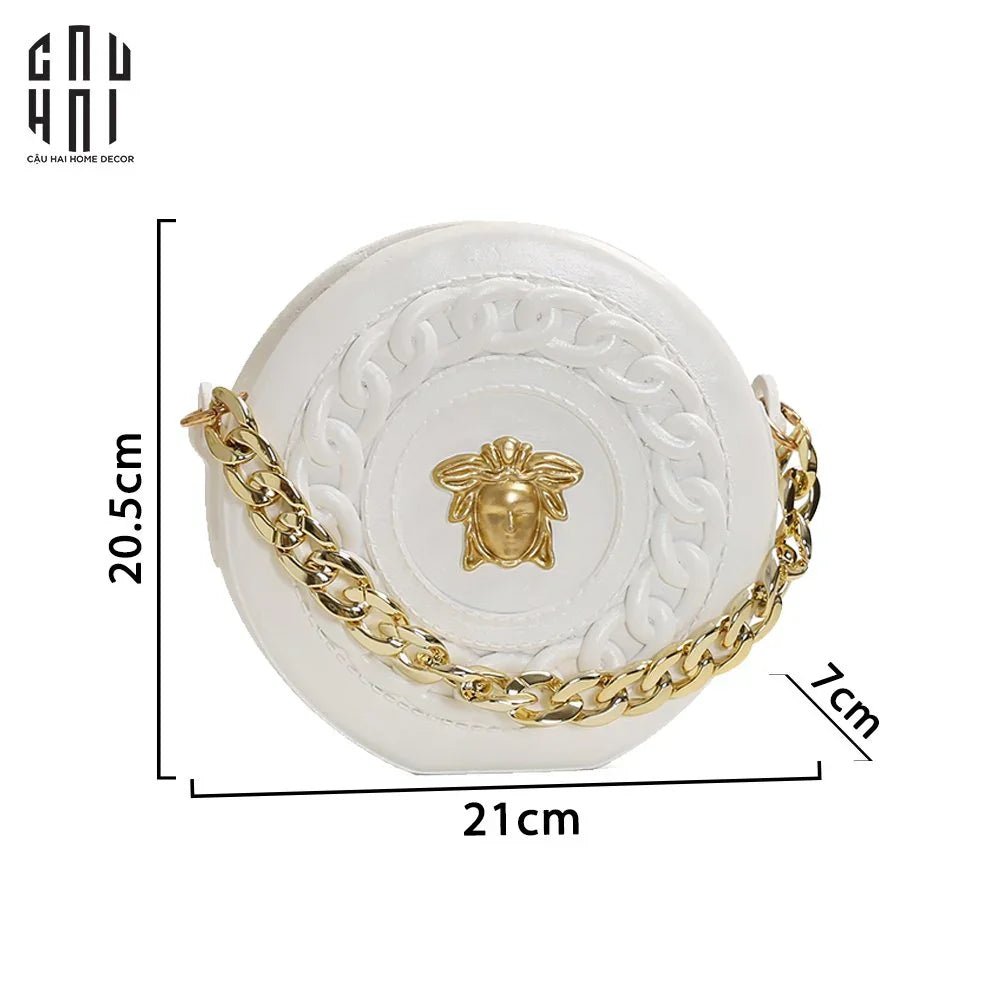 Bình Hoa Composite V Class Medusa Inspired 21x7x20.5-BÌNH HOA-CẬU HAI HOME DECOR