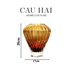 Bình Hoa Crystal Éclat Ambré H19-BÌNH HOA-CẬU HAI HOME DECOR