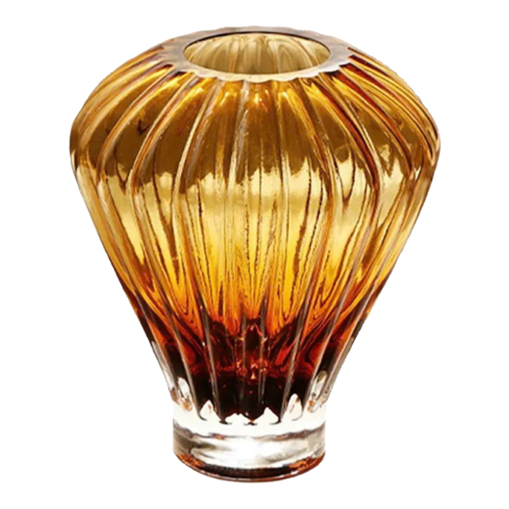 Bình Hoa Crystal Éclat Ambré H19