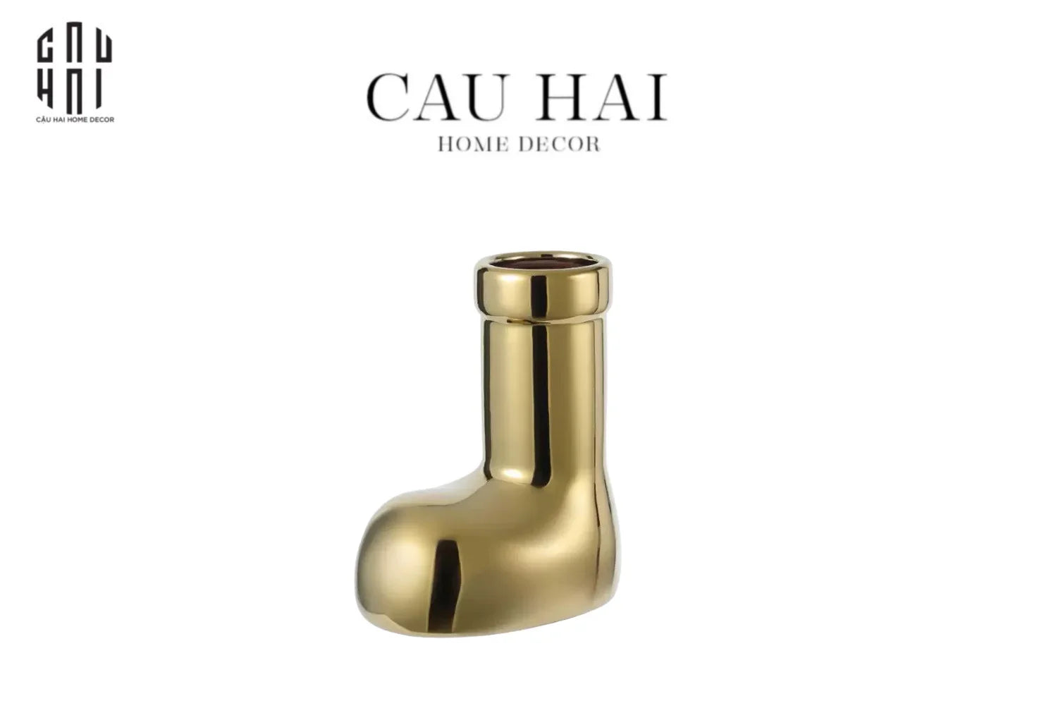Bình Hoa Gilded Lumière Bubble Boot Vases-BÌNH HOA-CẬU HAI HOME DECOR