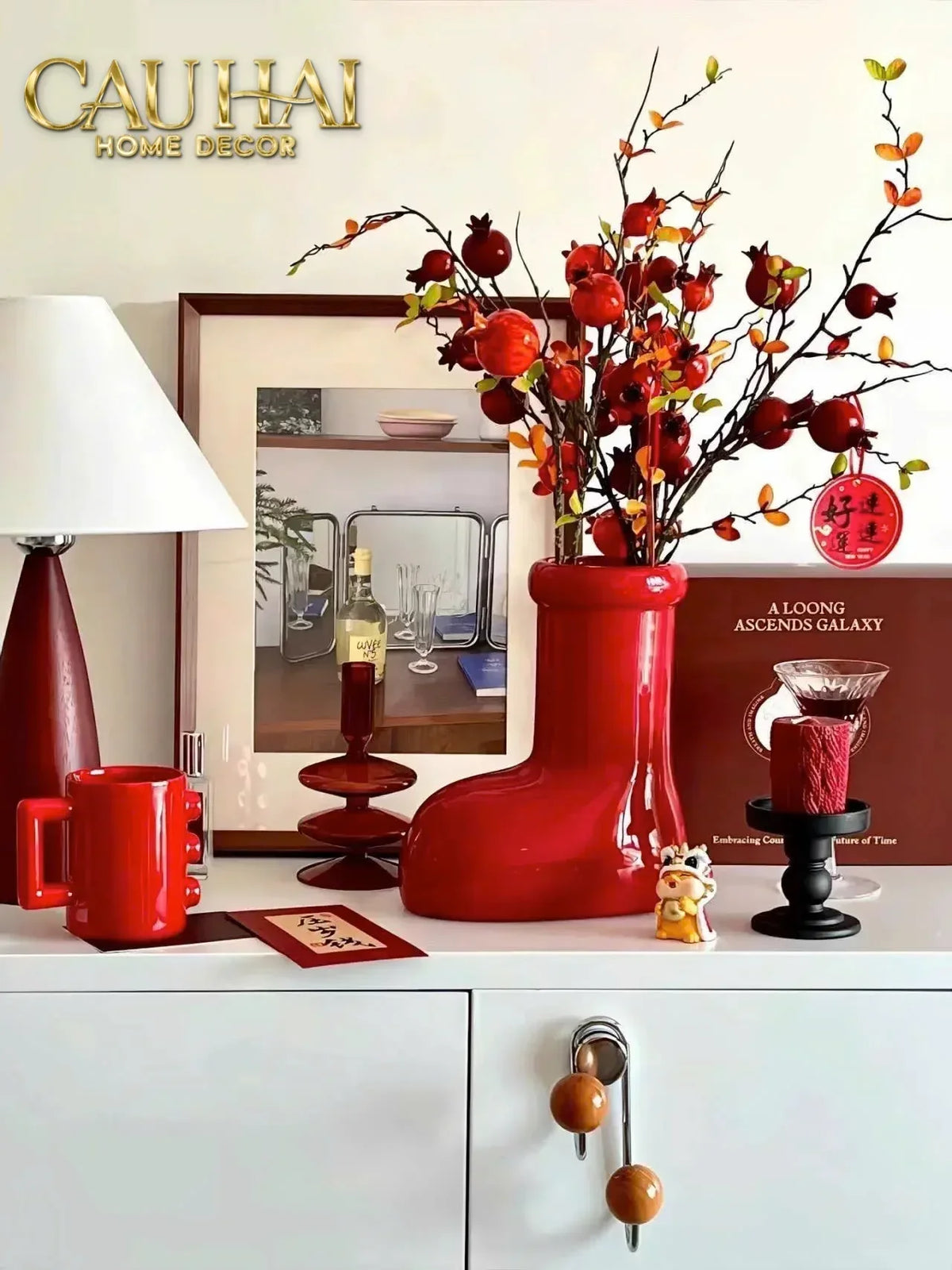 Bình Hoa Gilded Lumière Bubble Boot Vases-BÌNH HOA-Đối tác tại Trung Quốc theo từng đơn đặt hàng-CẬU HAI HOME DECOR