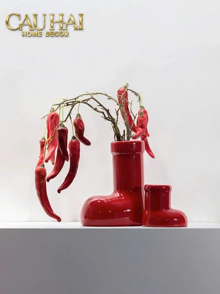 Bình Hoa Gilded Lumière Bubble Boot Vases-BÌNH HOA-Đối tác tại Trung Quốc theo từng đơn đặt hàng-CẬU HAI HOME DECOR
