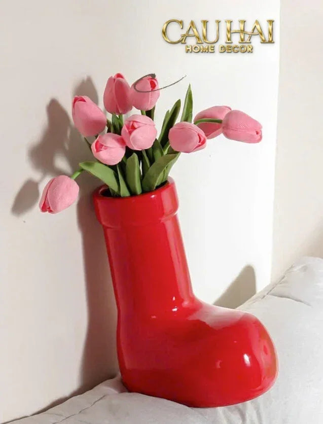 Bình Hoa Gilded Lumière Bubble Boot Vases-BÌNH HOA-Đối tác tại Trung Quốc theo từng đơn đặt hàng-CẬU HAI HOME DECOR
