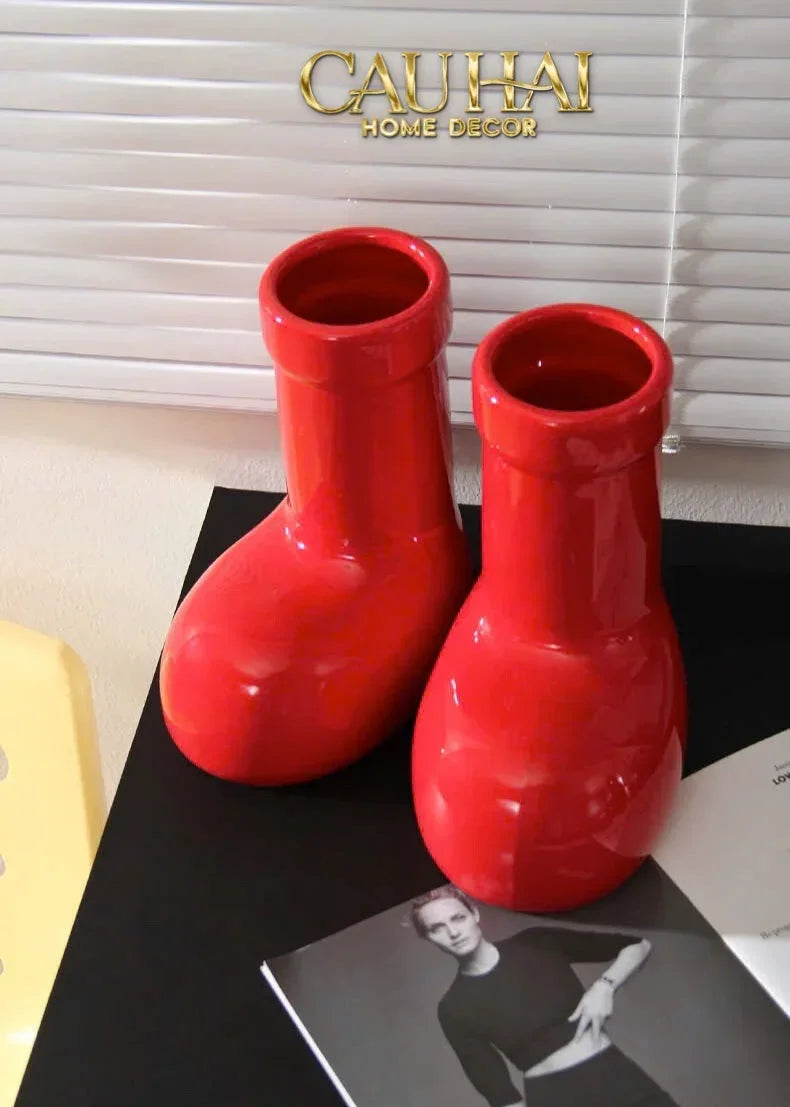 Bình Hoa Gilded Lumière Bubble Boot Vases-BÌNH HOA-Đối tác tại Trung Quốc theo từng đơn đặt hàng-CẬU HAI HOME DECOR