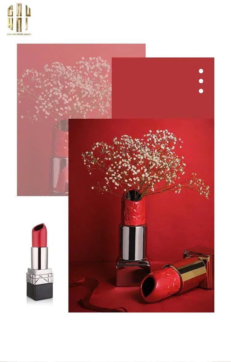 Bình Hoa Gold D.O Rouge Matte S36-BÌNH HOA-CẬU HAI HOME DECOR