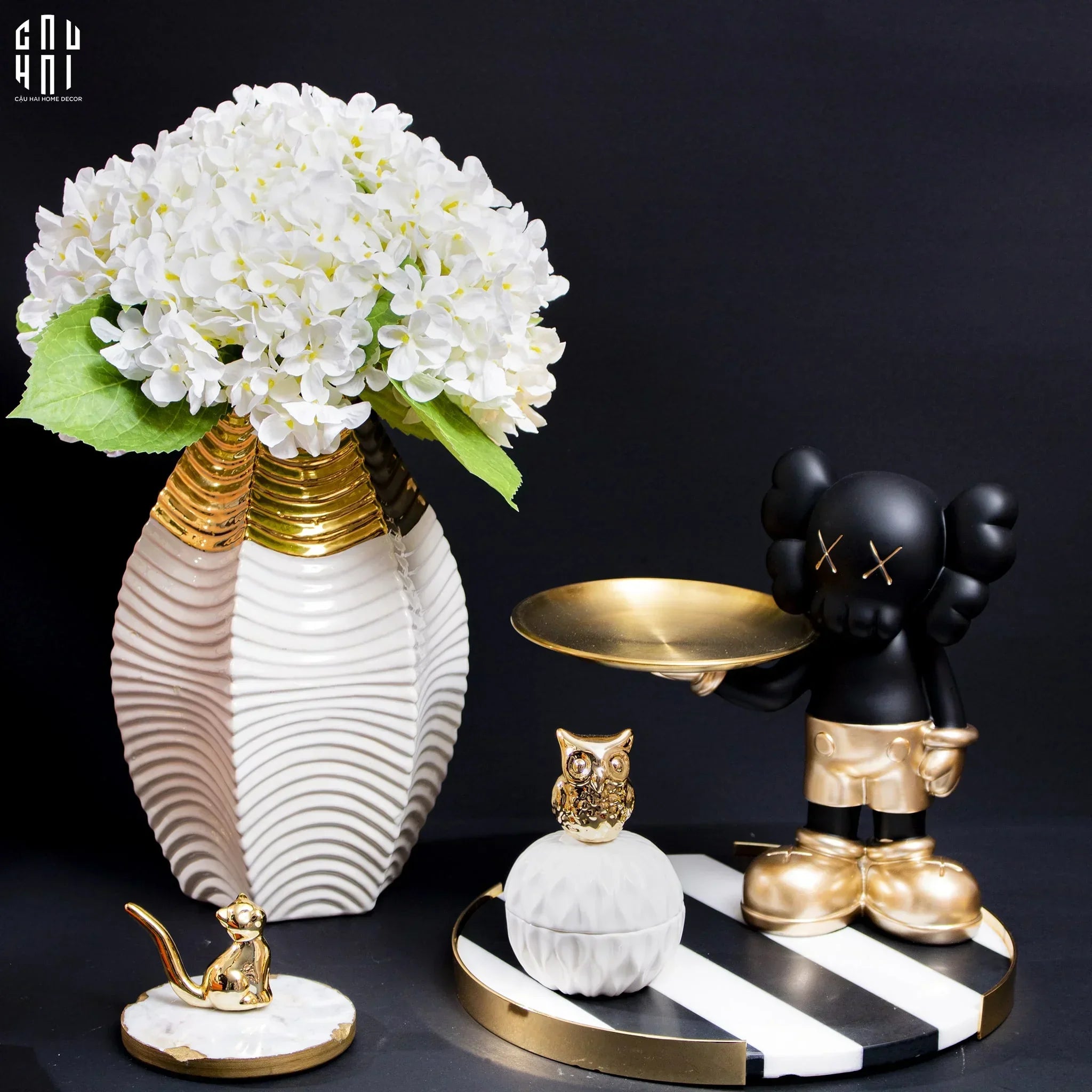Bình Hoa Golden Bud 17x27-BÌNH HOA-CẬU HAI HOME DECOR