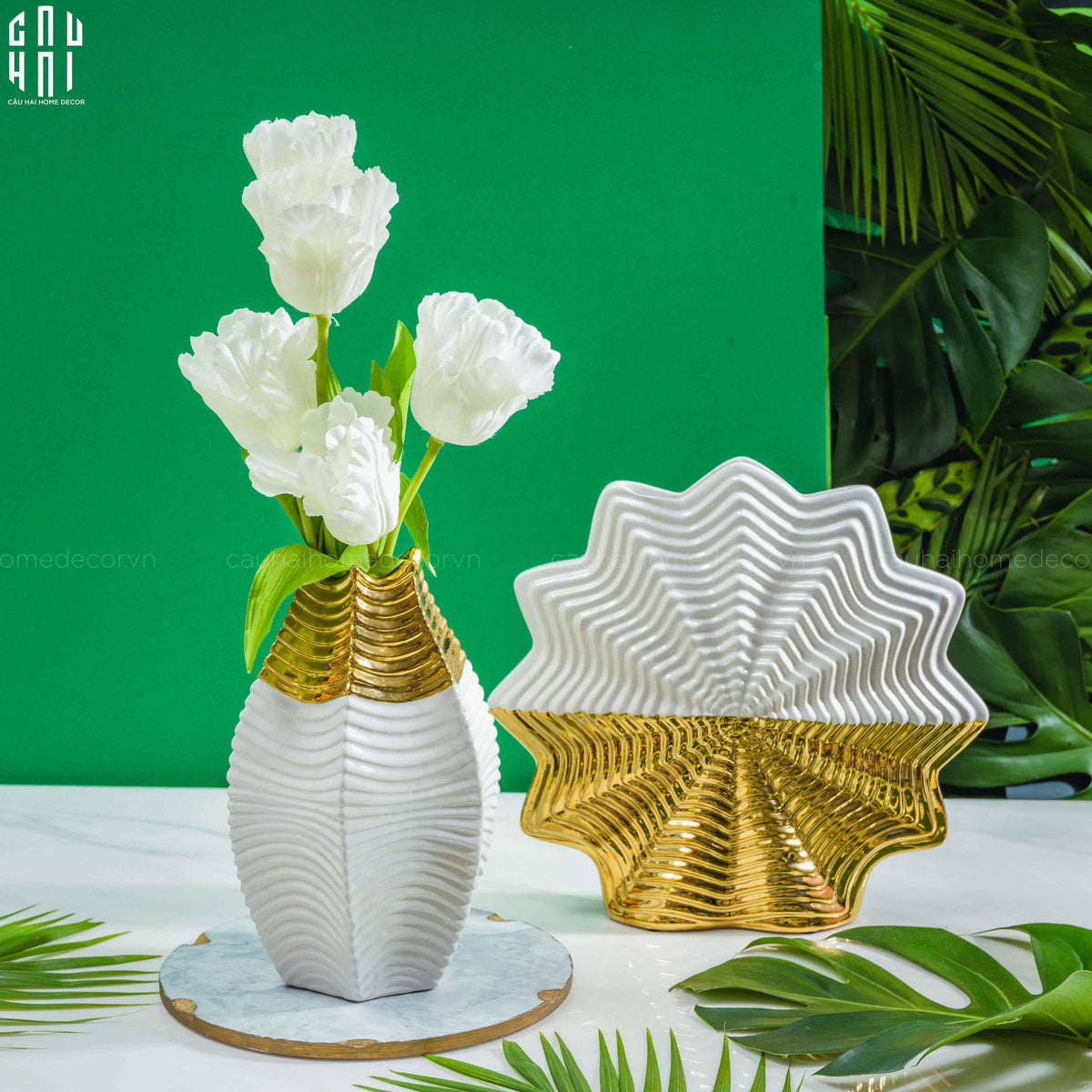 Bình Hoa Golden Bud 17x27-BÌNH HOA-Đối tác tại Trung Quốc theo từng đơn đặt hàng-CẬU HAI HOME DECOR
