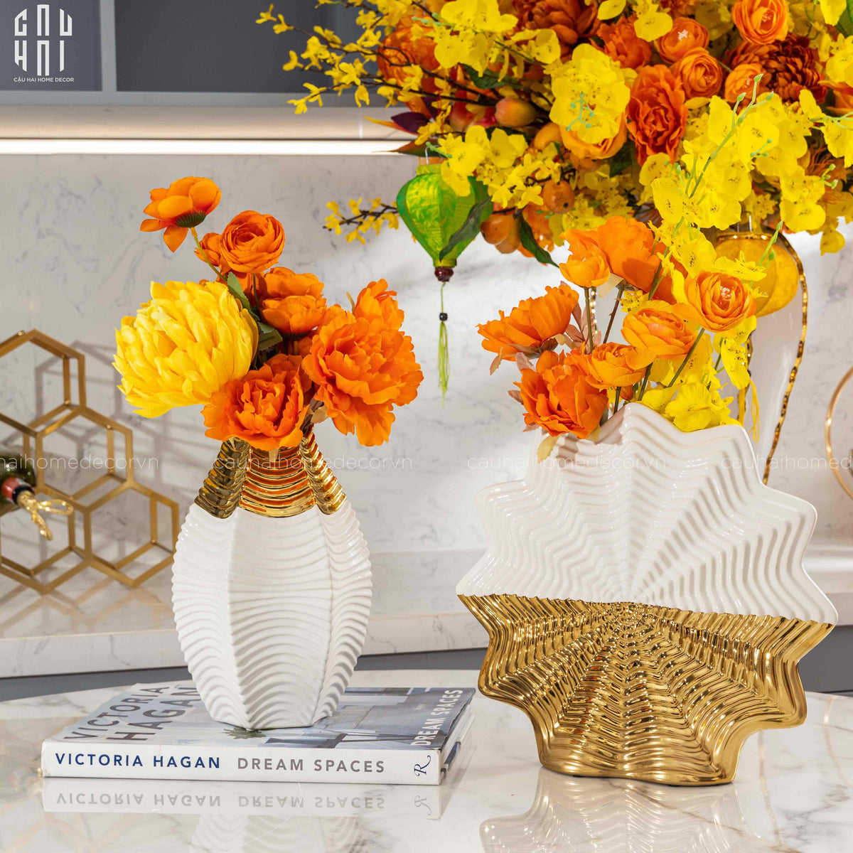 Bình Hoa Golden Bud 17x27-BÌNH HOA-Đối tác tại Trung Quốc theo từng đơn đặt hàng-CẬU HAI HOME DECOR